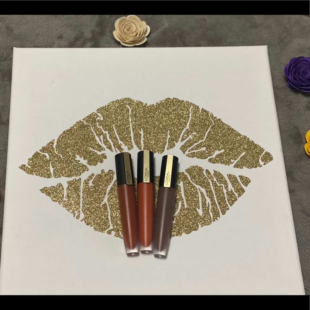 Bundle of 3 Lip MatteColor& GoldLip Glitter Canvas - Picture 4 of 8